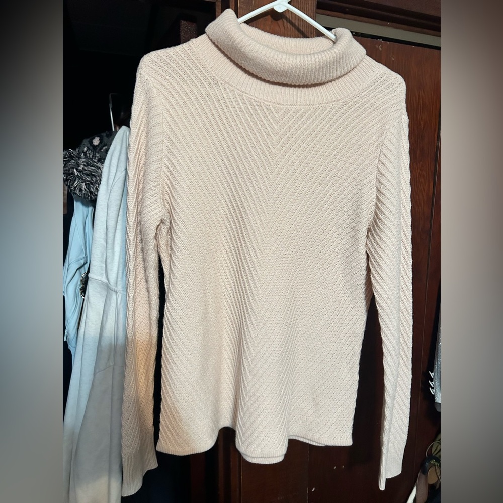 New York & Company. Large. Baby pink turtleneck sweater